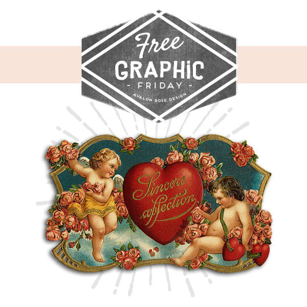 Free Graphic Friday - Vintage Valentine Cherubs