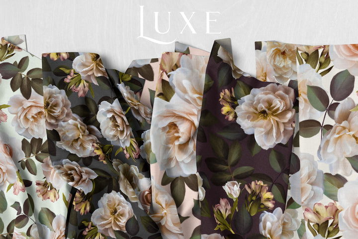 Luxe Oil Paint Floral Clip Art Graphics Collection