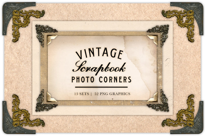 Vintage Scrapbook Photo Corners