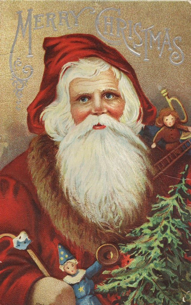 Free Graphic Friday - Vintage Santa Postcard