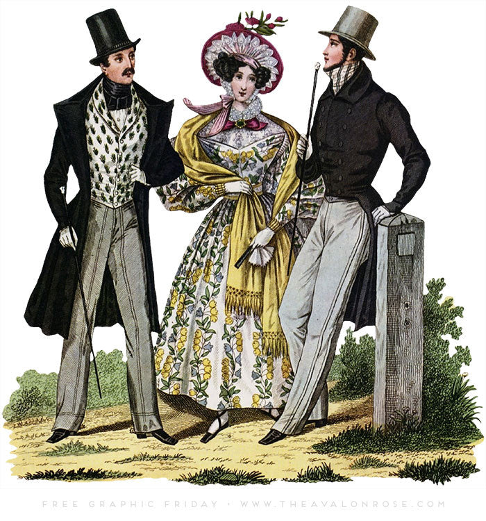 Free Graphic Friday - Antique Fashion Plate