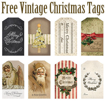 FREE Printable Vintage Christmas Tags