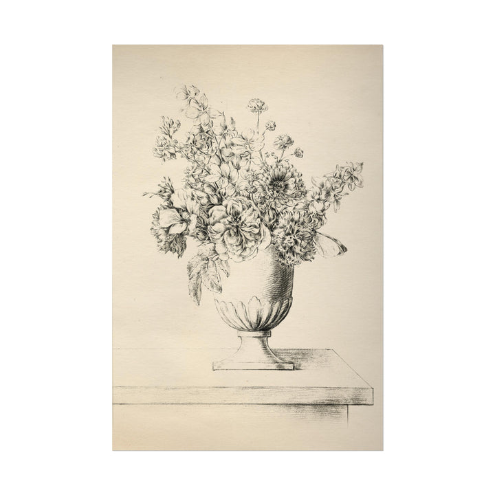 Antique Floral Bouquet Illustration Art Print