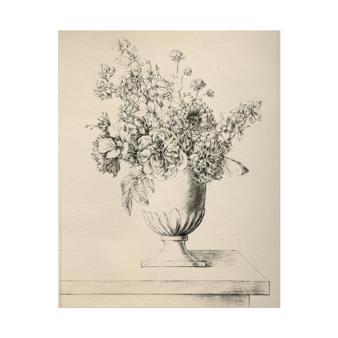 Antique Floral Bouquet Illustration Art Print