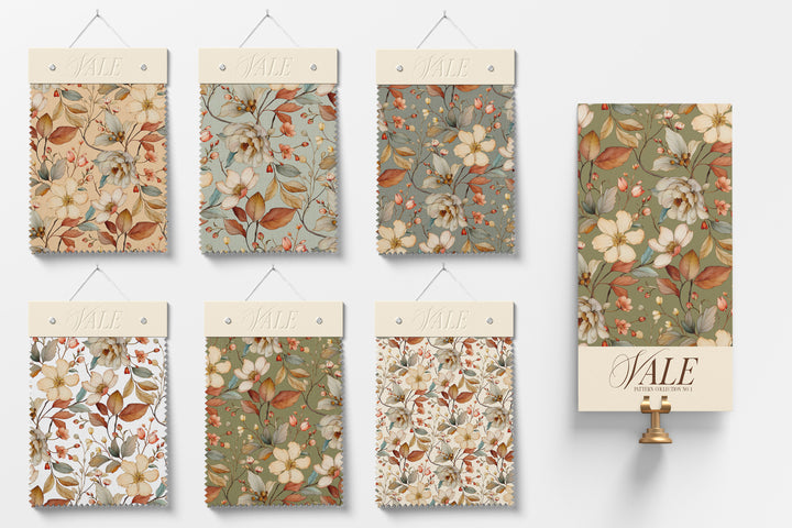 Cottagecore Wildflower Floral Watercolor Clip Art & Patterns Graphics Collection