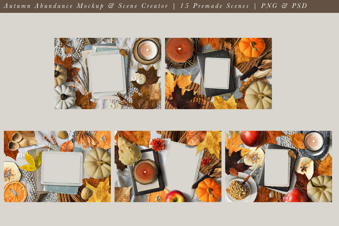 Autumn Abundance Mockup and Scene Creator Graphics