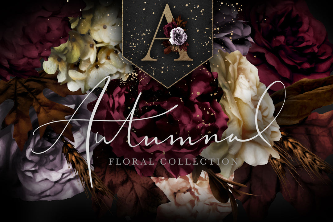 Autumnal Floral Graphics Collection