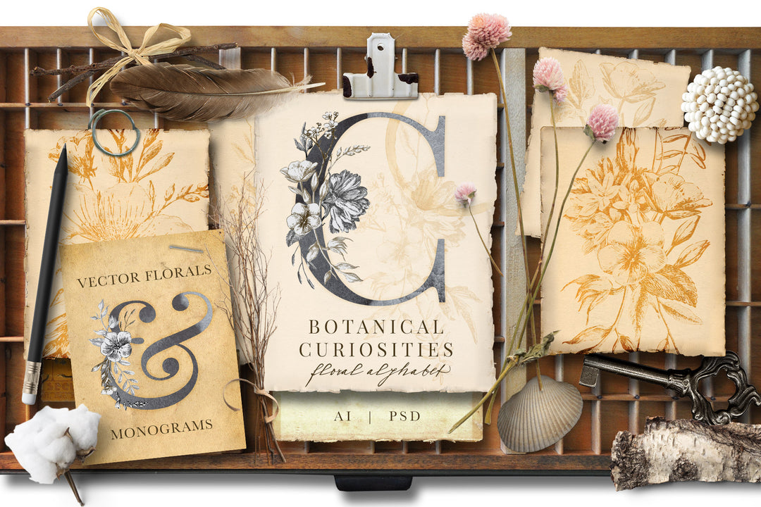 Botanical Curiosities Monograms and Florals