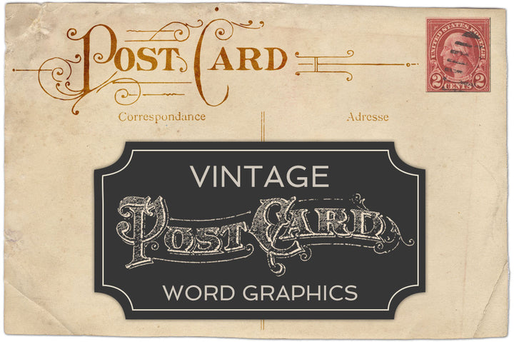Vintage Postcard Word Vectors