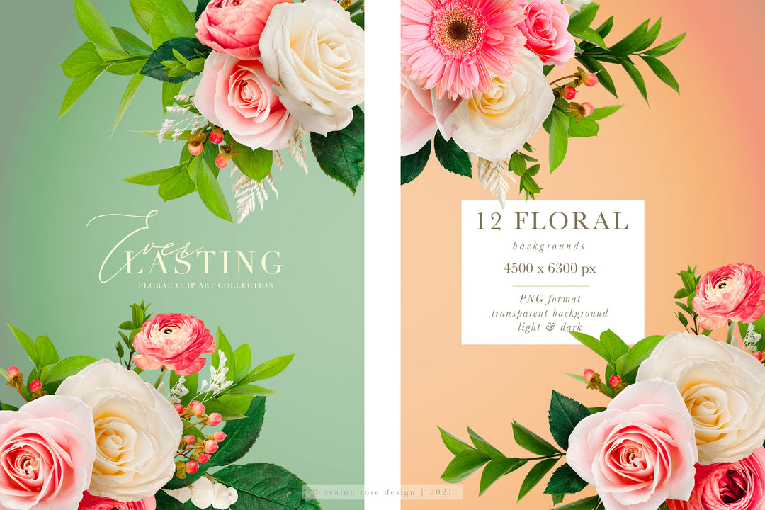 Everlasting Floral Clip Art Graphics Collection