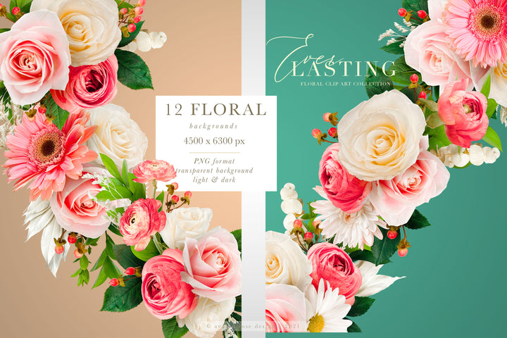 Everlasting Floral Clip Art Graphics Collection