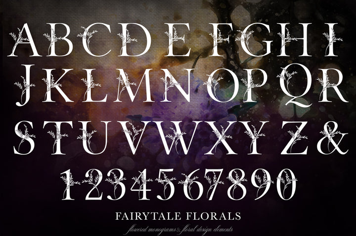 Fairytale Floral Monogram Set