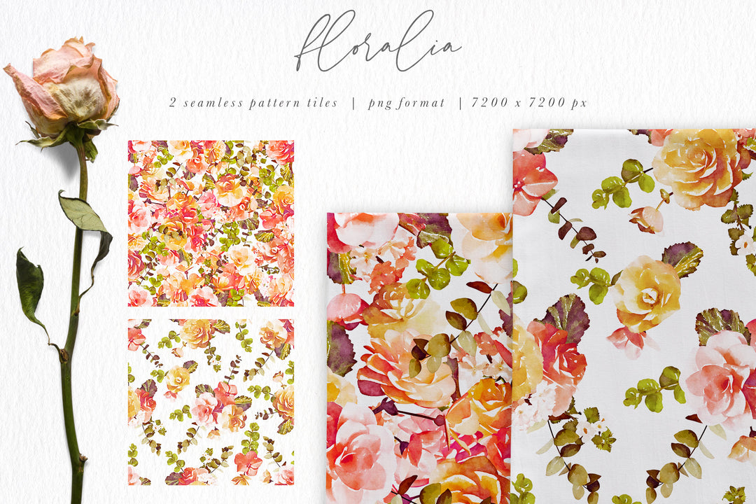 Floralia Watercolor Floral Collection Graphics