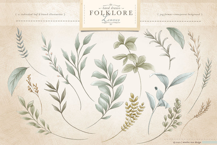 Folklore Floral Clip Art & Patterns