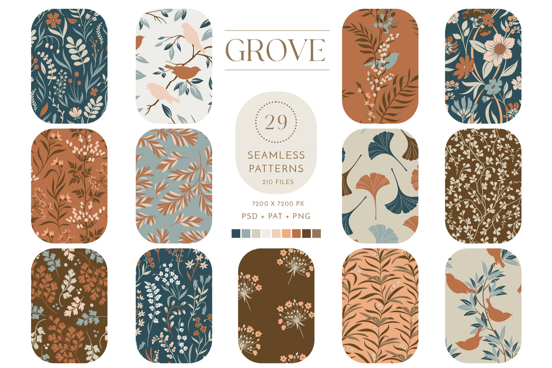 Grove Seamless Pattern Collection