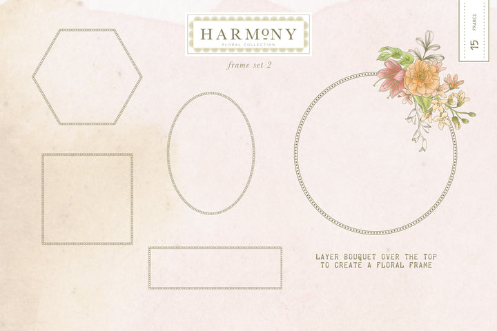 Harmony Botanical Floral Graphics Collection