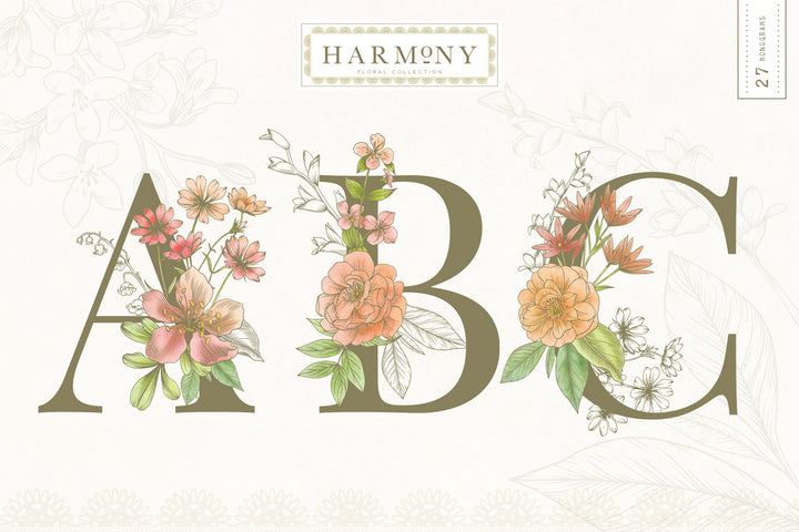 Harmony Botanical Floral Graphics Collection
