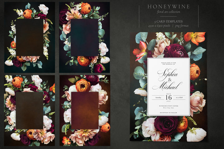 Honeywine Floral Clip Art Graphics Collection