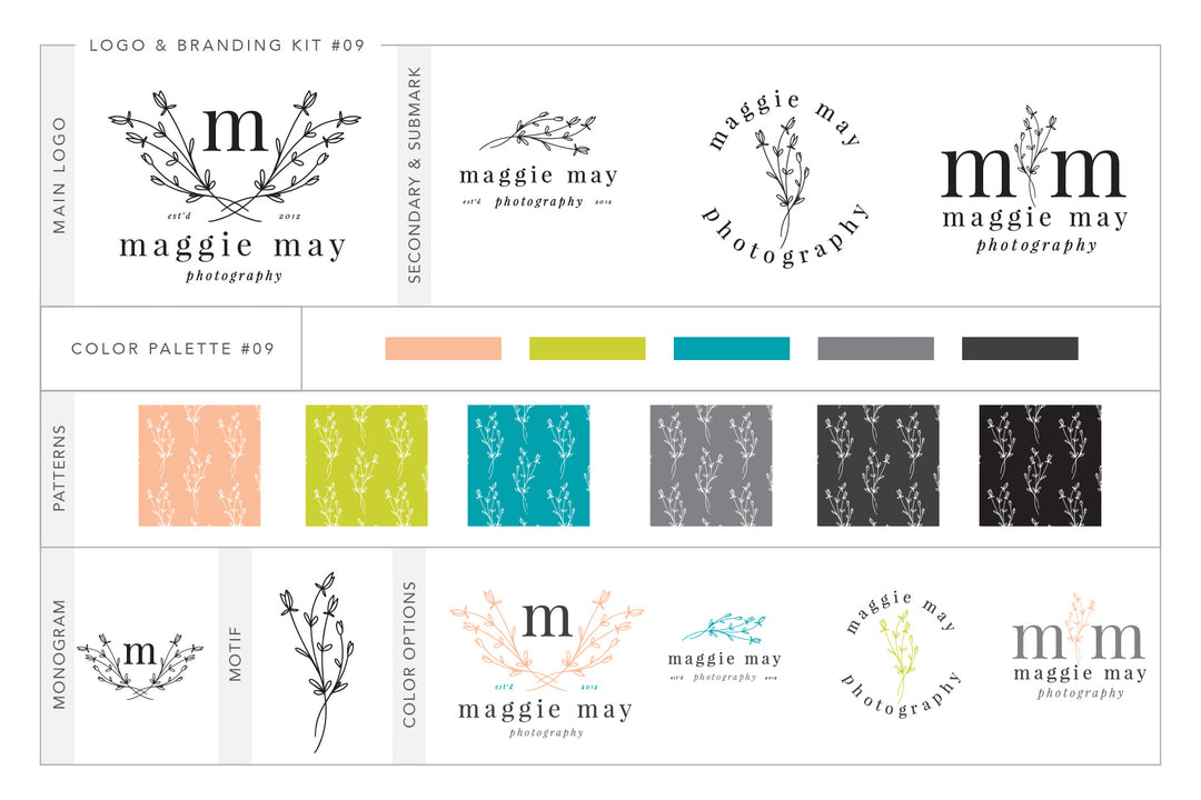 Modern Botanicals Logo & Branding Bundle