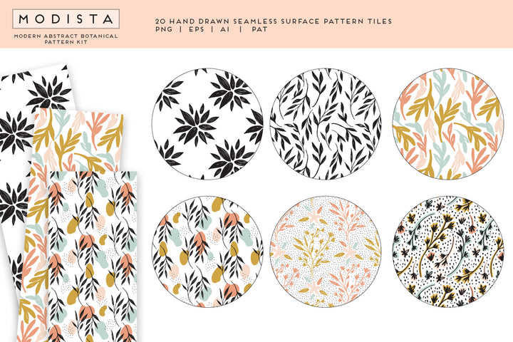Modista Modern Abstract Botanical Pattern Kit