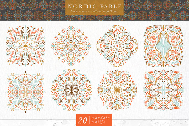 Nordic Fable Scandinavian Folk Art Illustration Kit