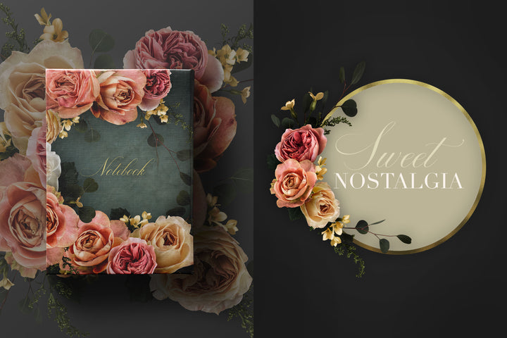 Sweet Nostalgia Rose Floral Clip Art Graphics Collection
