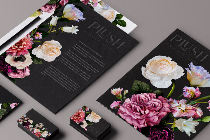 Plush Floral Clip Art Graphics Collection