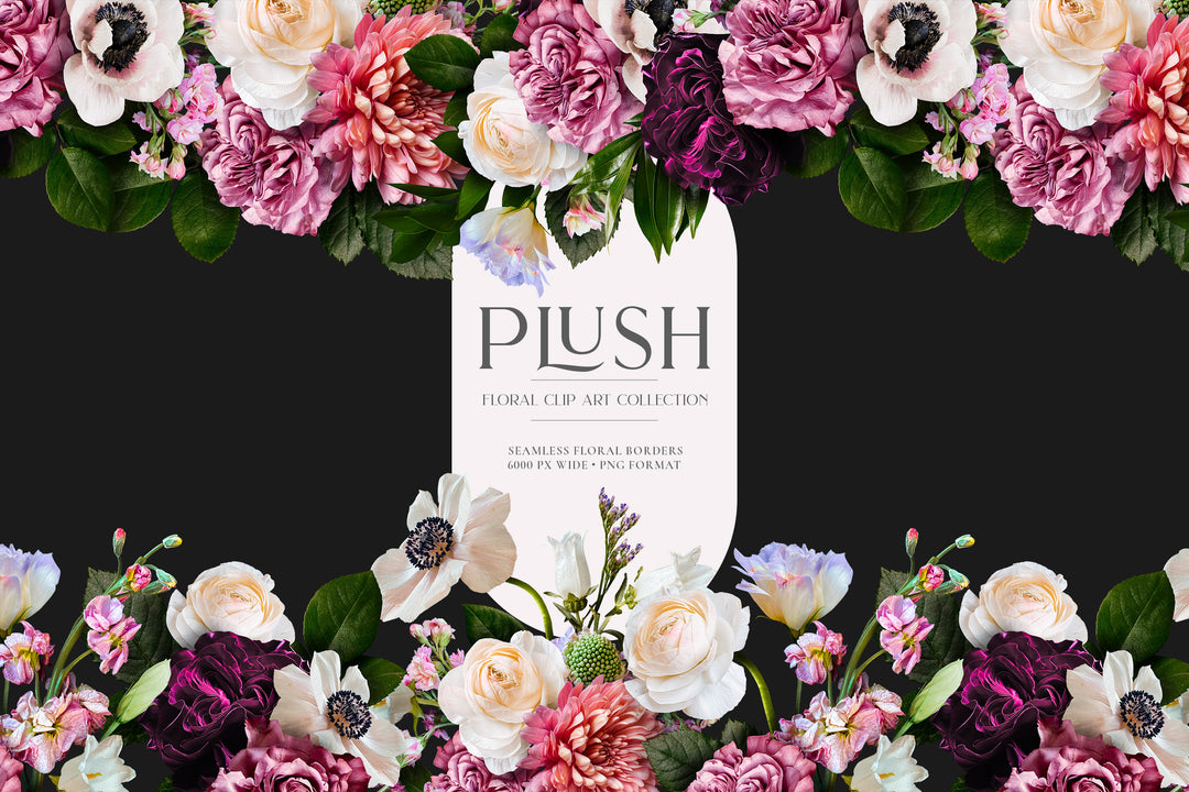 Plush Floral Clip Art Graphics Collection