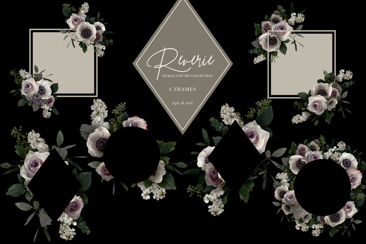 Reverie Floral Clip Art Graphics Collection