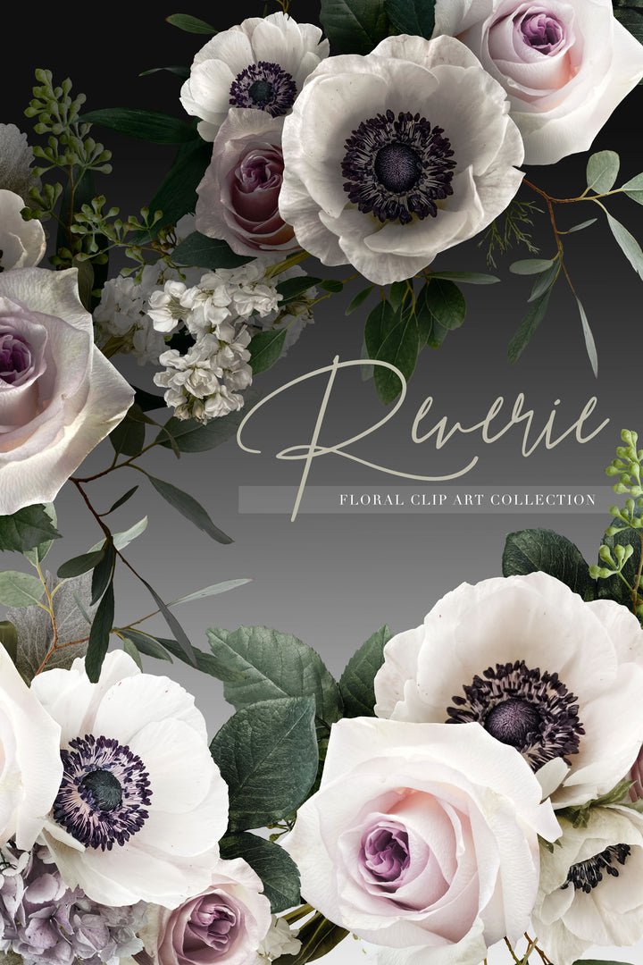 Reverie Floral Clip Art Graphics Collection