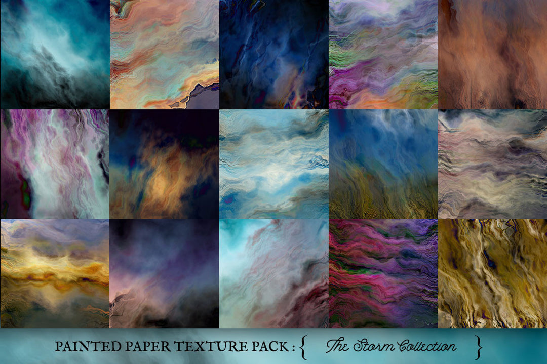 Painted Paper Textures The Storm Collection