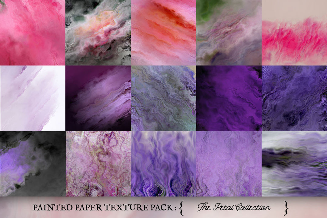 Painted Paper Textures The Petal Collection