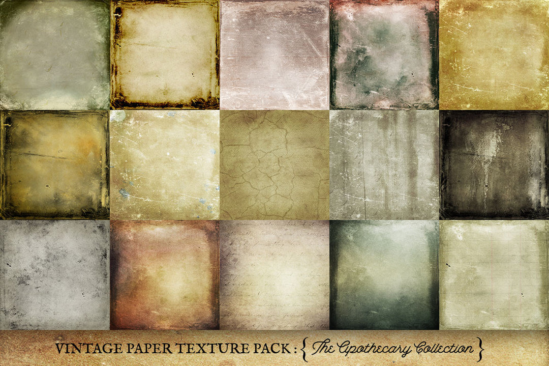 Vintage Paper Textures The Apothecary Collection