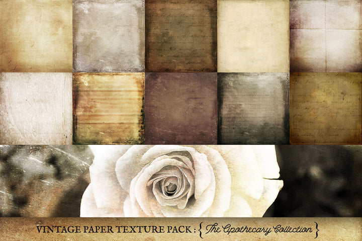 Vintage Paper Textures The Apothecary Collection