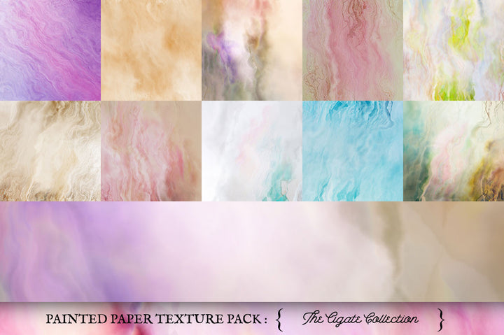 Painted Paper Textures The Agate Collection